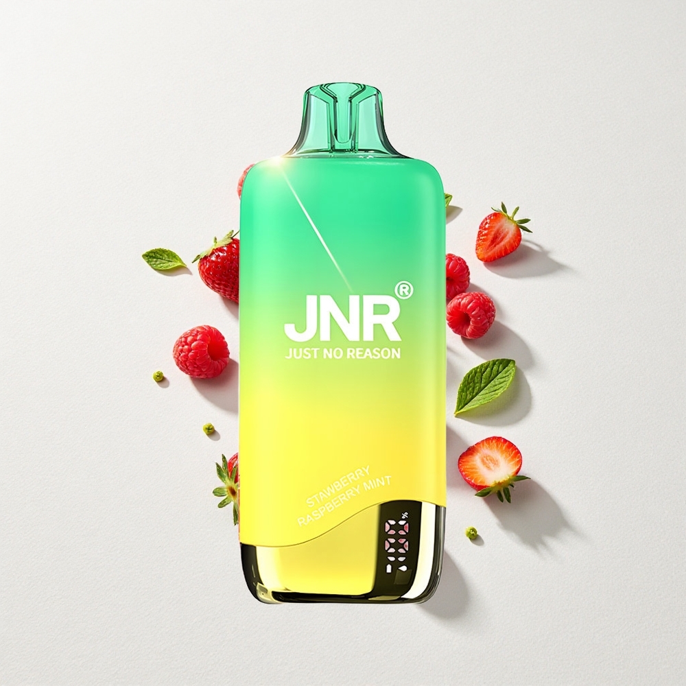 JNR Rainbow 10500 Puffs Strawberry Raspberry Mint 18mL E-Liquid Capacity USB-C Mesh Coil