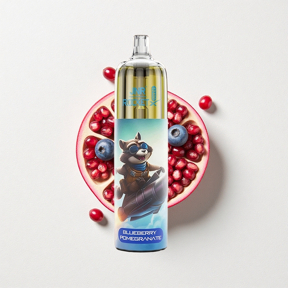 JNR Rocket-X 12400 Puffs Disposable Vape Blueberry Pomegranate RGB Adjustable Airflow