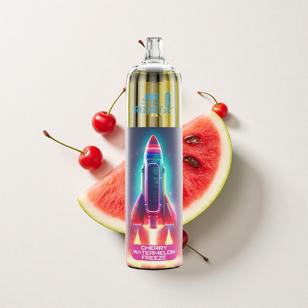 JNR Rocket-X 12400 Puffs Disposable Vape Cherry Watermelon Freeze RGB Mesh Coil