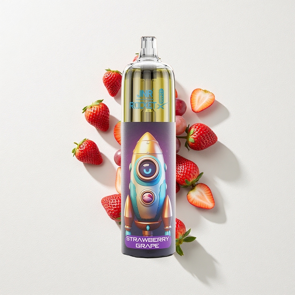 JNR Rocket-X 12400 Puffs Disposable Vape Strawberry Grape with RGB & Type-C Quick Charge