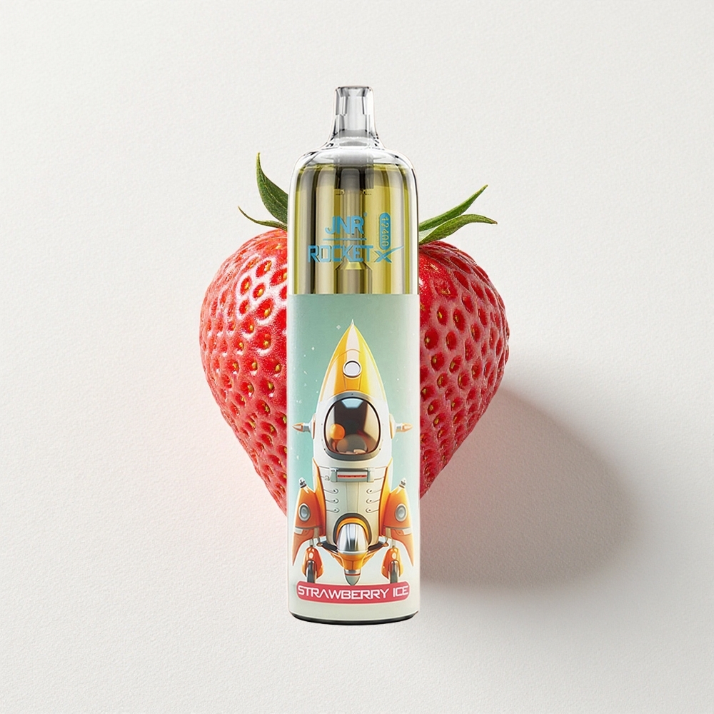 JNR Rocket-X 12400 Puffs Disposable Vape Strawberry Ice with RGB & Adjustable Airflow