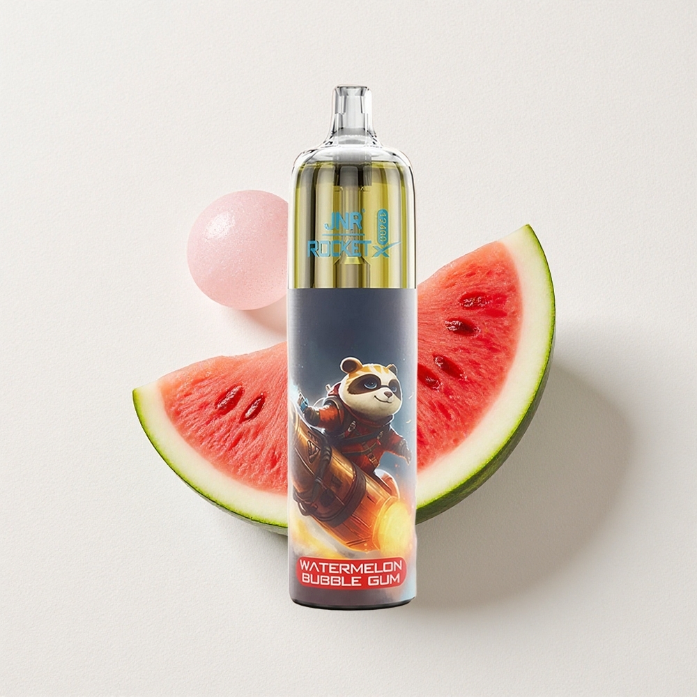 JNR Rocket-X 12400 Puffs Disposable Vape Watermelon Bubble Gum RGB Airflow
