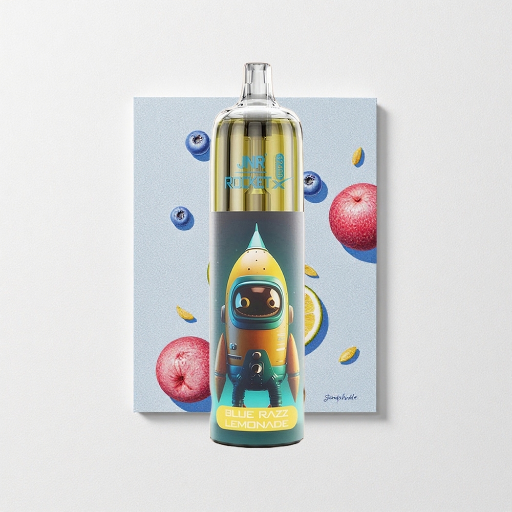 JNR Rocket-X 12400 Puffs RGB Adjustable Airflow Blue Razz Lemonade