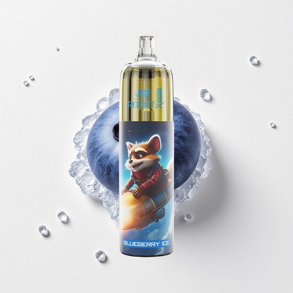 JNR Rocket-X 12400 Puffs RGB Adjustable Airflow Disposable Vape Blueberry Ice