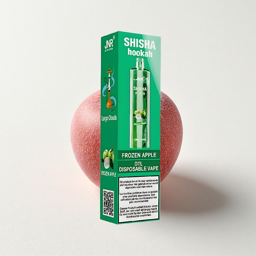 JNR Shisha Hookah 12000 Frozen Apple 24mL E-Liquid Capacity 0.6 Ohm Mesh