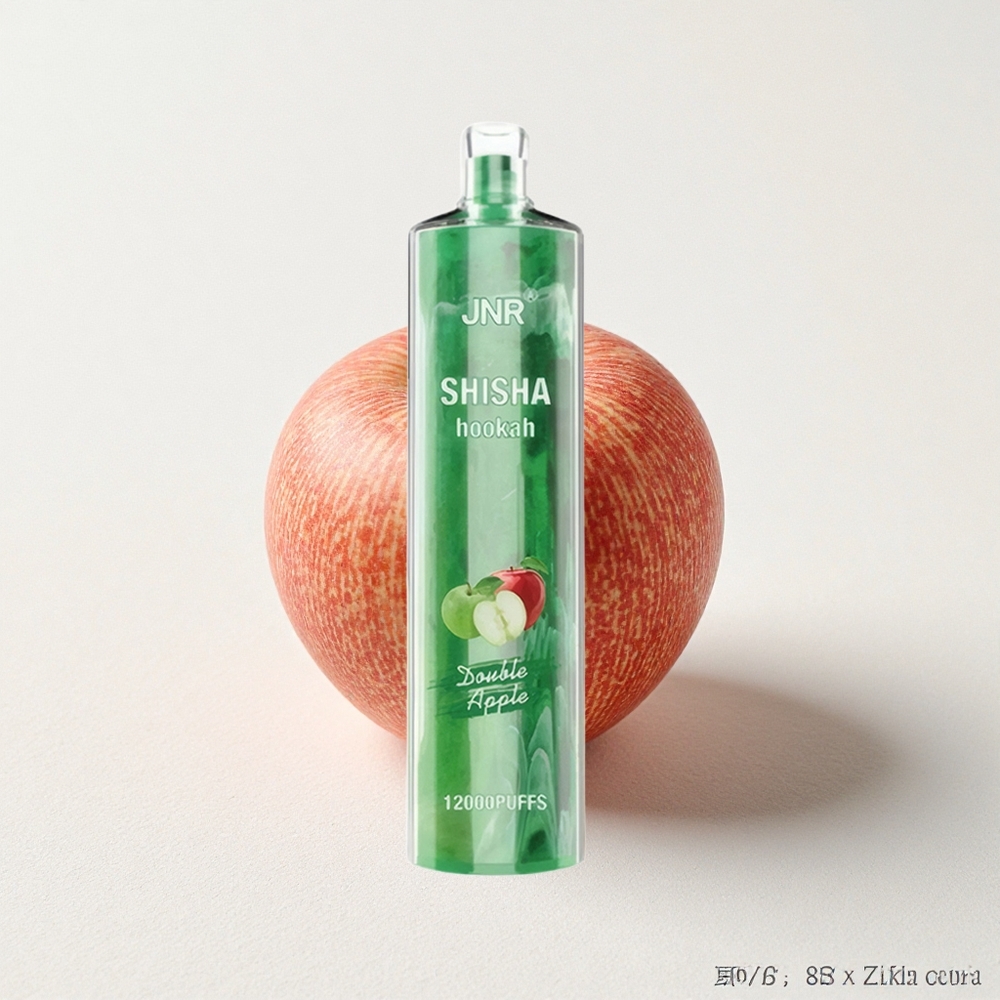 JNR Shisha Hookah 12000 Puffs Double Apple 24mL E-Liquid Capacity 0.6 Ohm Mesh