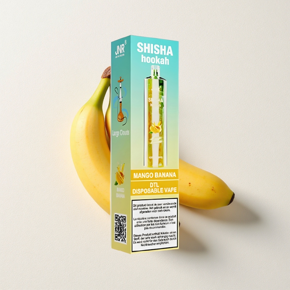 JNR Shisha Hookah 12000 Puffs Mango Banana 24mL E-Liquid Capacity Type-C Fast Charging