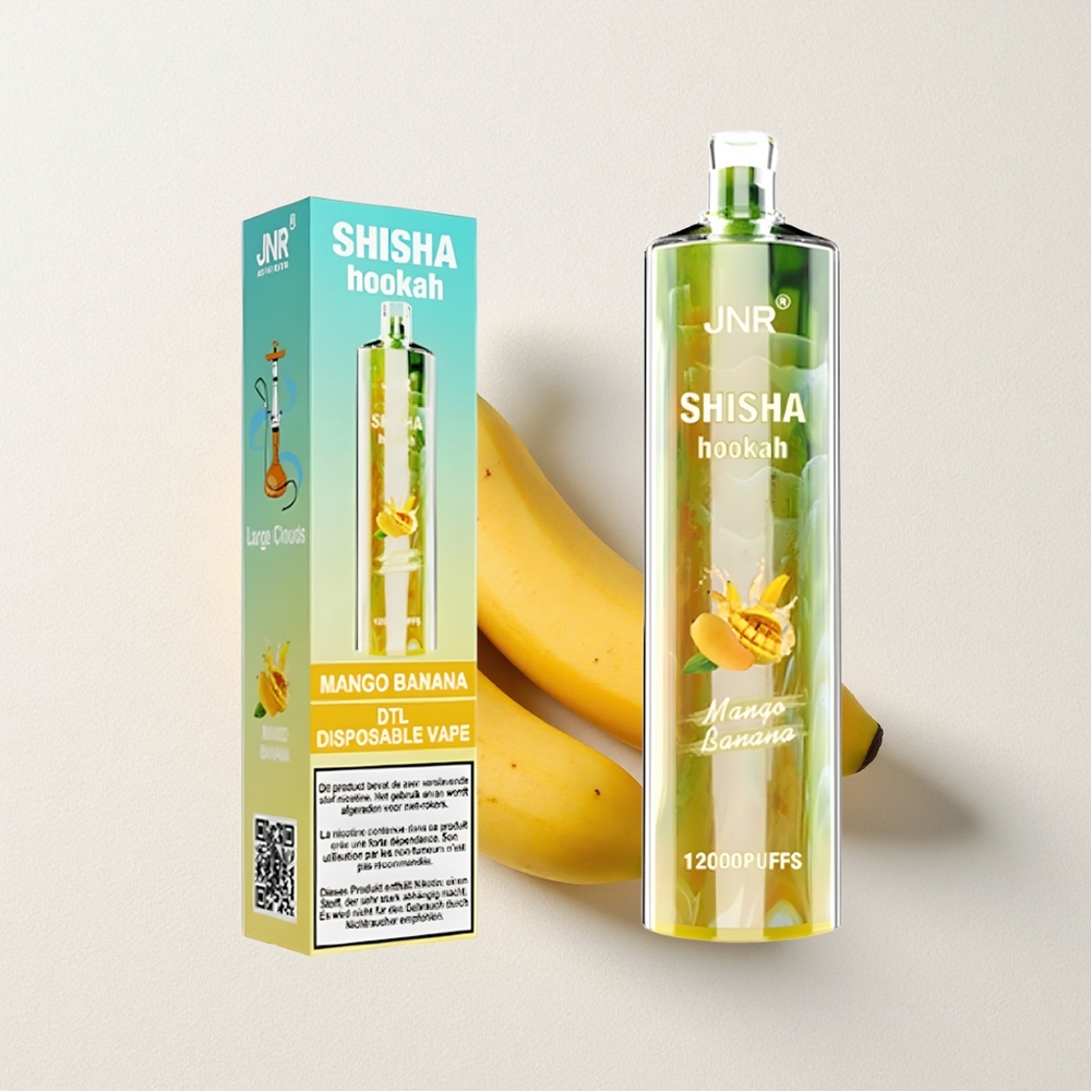 JNR Shisha Hookah 12000 Puffs Mango Banana 24mL E-Liquid Capacity Type-C Fast Charging