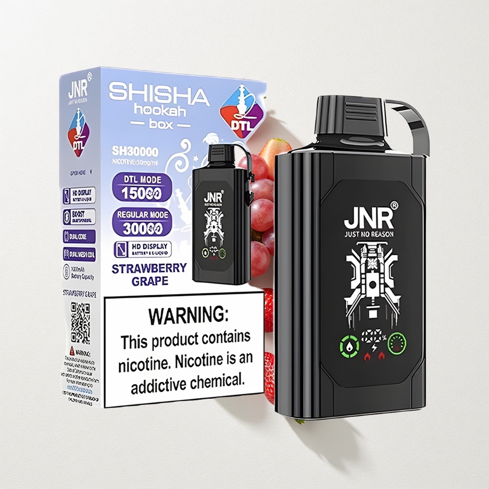 JNR Shisha Box 20500 Strawberry Grape HD Display Dual Mesh Coil Coil Type-C