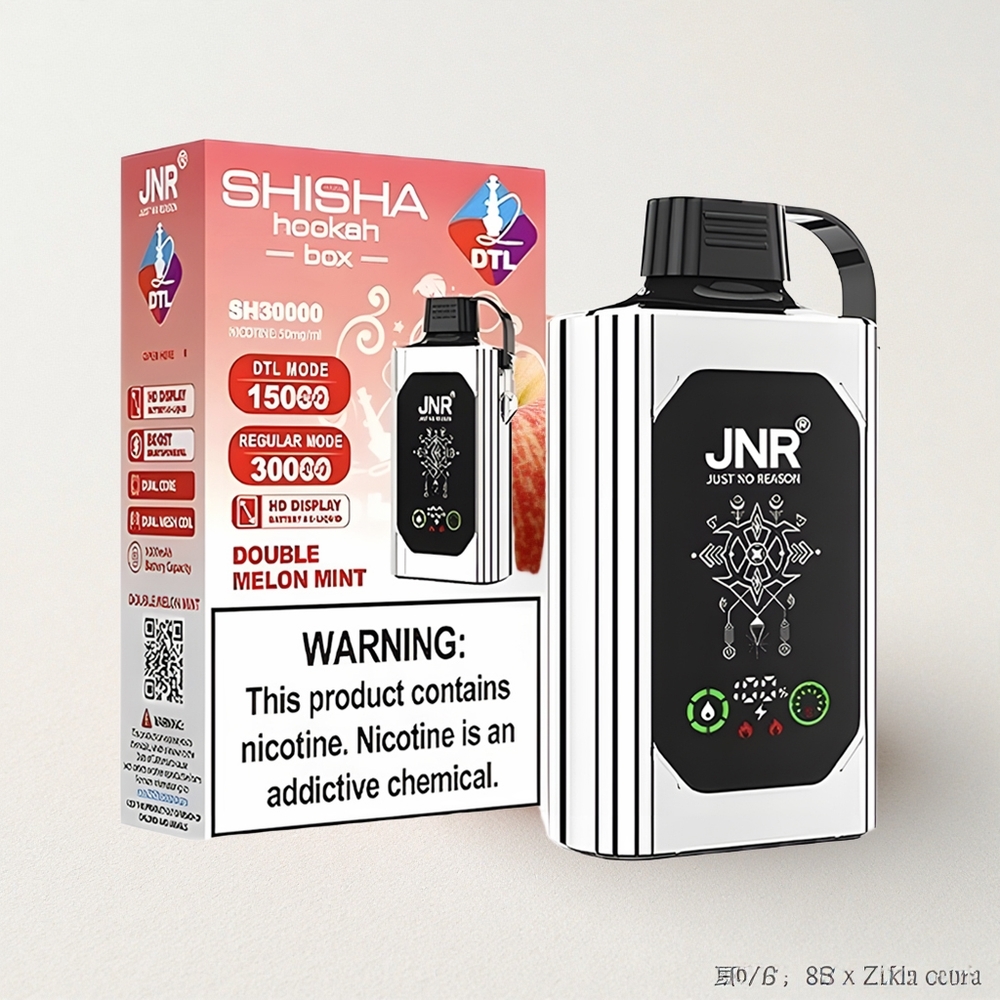 JNR Shisha Hookah Box 20500 Puffs Double Apple HD Display Dual Mesh Coil Coil Type-C