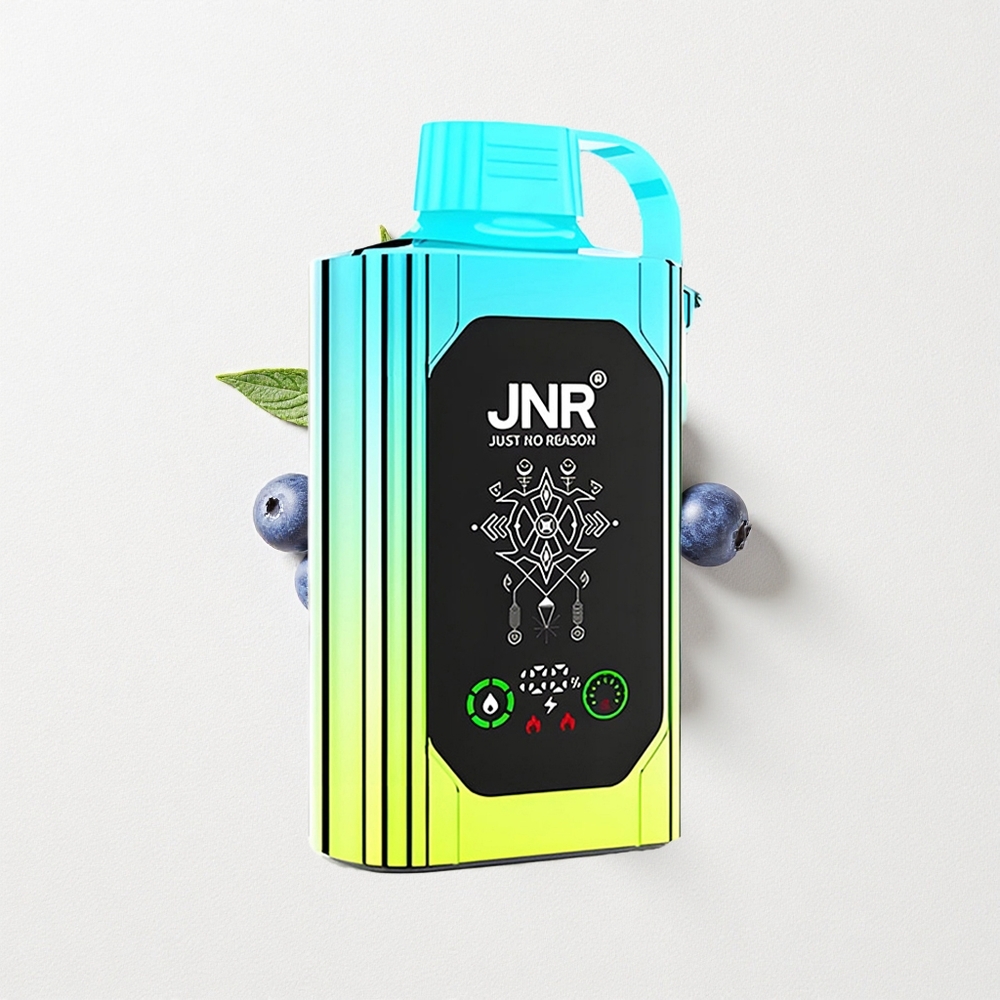 JNR Shisha Hookah Box 20500 Puffs HD Display Dual Mesh Coil Blueberry Mint