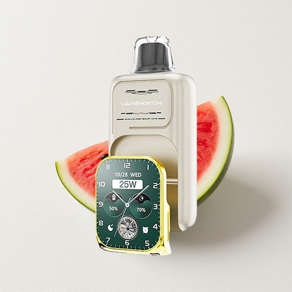 JNR VapeWatch 30000 Puffs 19mL E-Liquid Capacity Dual Mesh Coil Watermelon Ice