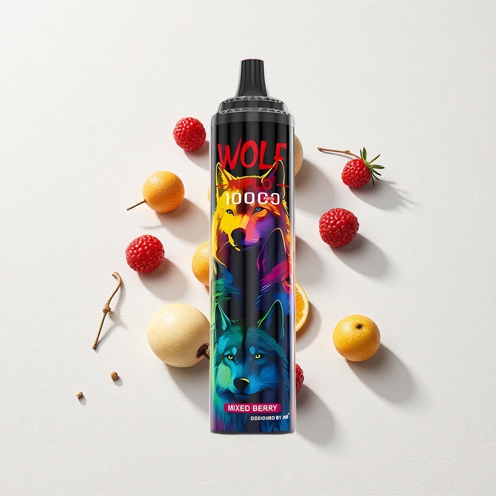 JNR Wolf Niplo 10000 Puffs Mesh 20mL E-Liquid Capacity Mixed Berry