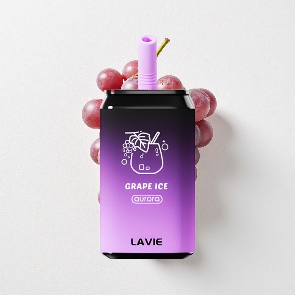 LAVIE Aurora 11000 Puffs 22mL E-Liquid Capacity Grape Ice Type C Rechargeable