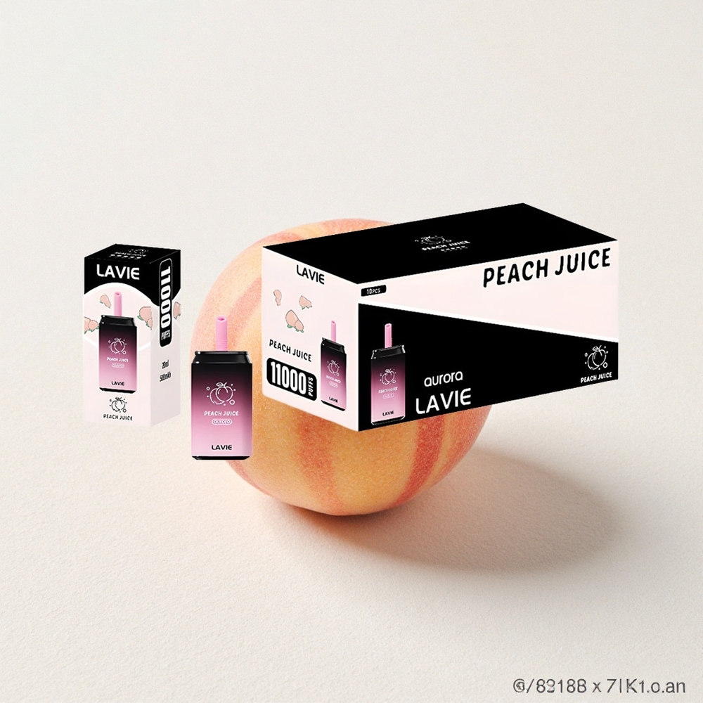 LAVIE Aurora 11000 Puffs 22mL E-Liquid Capacity Peach Juice Type C Rechargeable