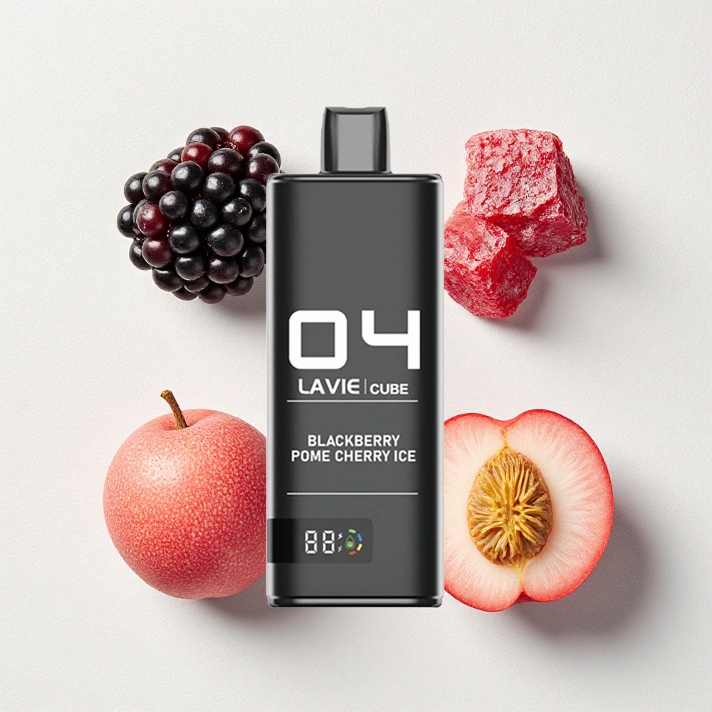 Lavie Cube 20000 Puffs 28mL E-Liquid Capacity Blackberry Pome Cherry Ice Disposable Vape