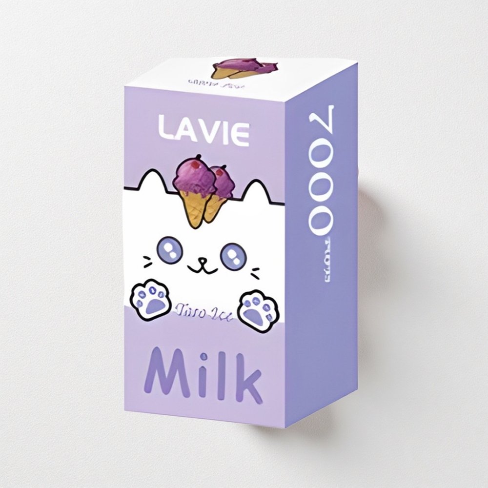 LAVIE Milk 7000 Puffs 16mL E-Liquid Capacity Grape Ice Type C Rechargeable
