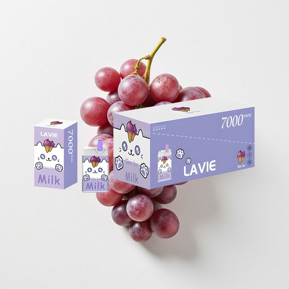 LAVIE Milk 7000 Puffs 16mL E-Liquid Capacity Grape Ice Type C Rechargeable