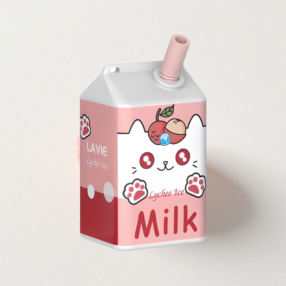 LAVIE Milk 7000 Puffs 16mL E-Liquid Capacity Lychee Ice Type C Rechargeable