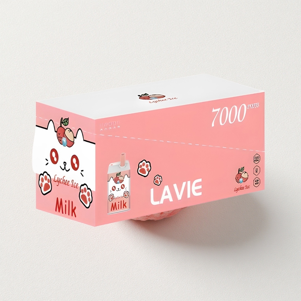 LAVIE Milk 7000 Puffs 16mL E-Liquid Capacity Lychee Ice Type C Rechargeable