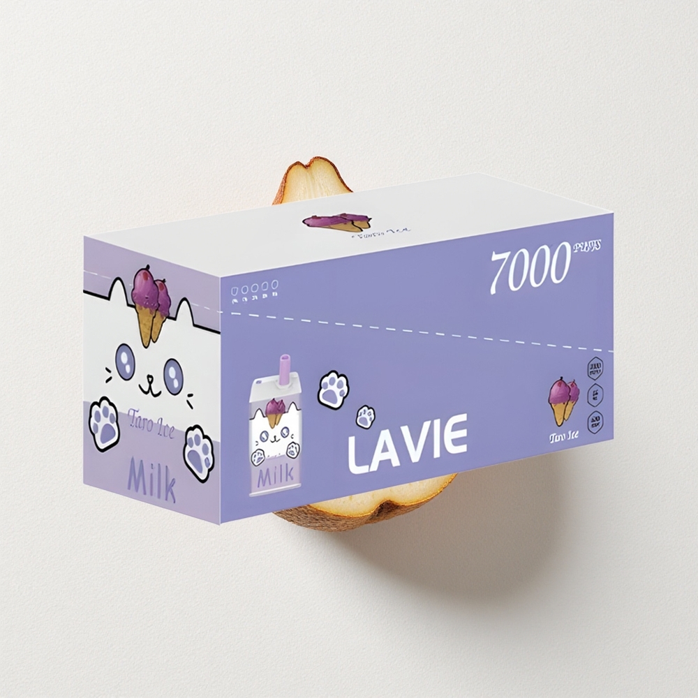 LAVIE Milk 7000 Puffs 16mL E-Liquid Capacity Taro Ice Rechargeable