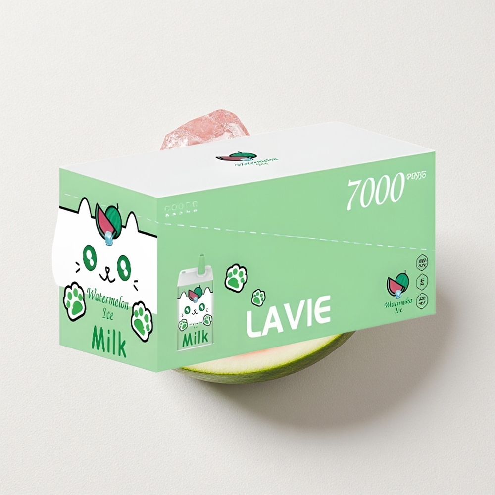 LAVIE Milk 7000 Puffs 16mL E-Liquid Capacity Watermelon Ice Rechargeable