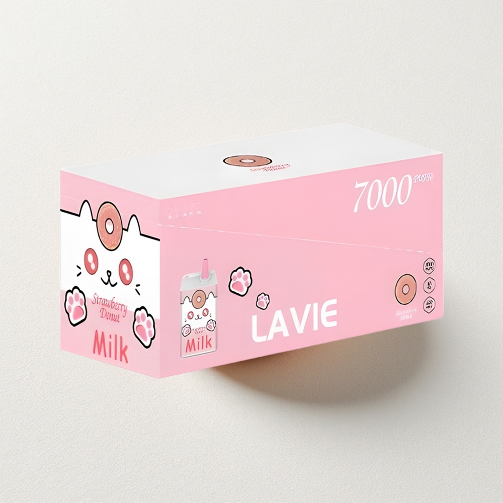 LAVIE Milk 7000 Puffs Strawberry Donut 16mL E-Liquid Capacity Type C